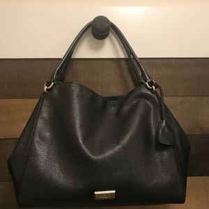 Black Leather Kate Spade Shoulder Bag